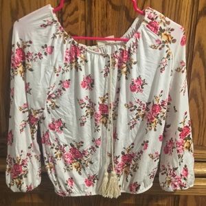 Floral off the shoulder blouse